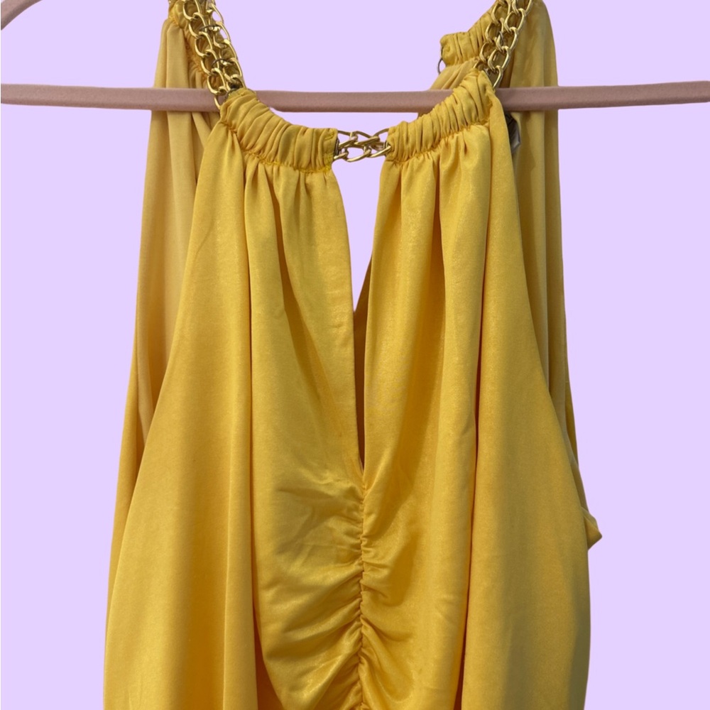 Cache Yellow Ruched Blouse - Picture 3 of 3